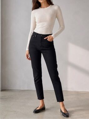 Everlane Black High Rise Jeans 28 Ankle